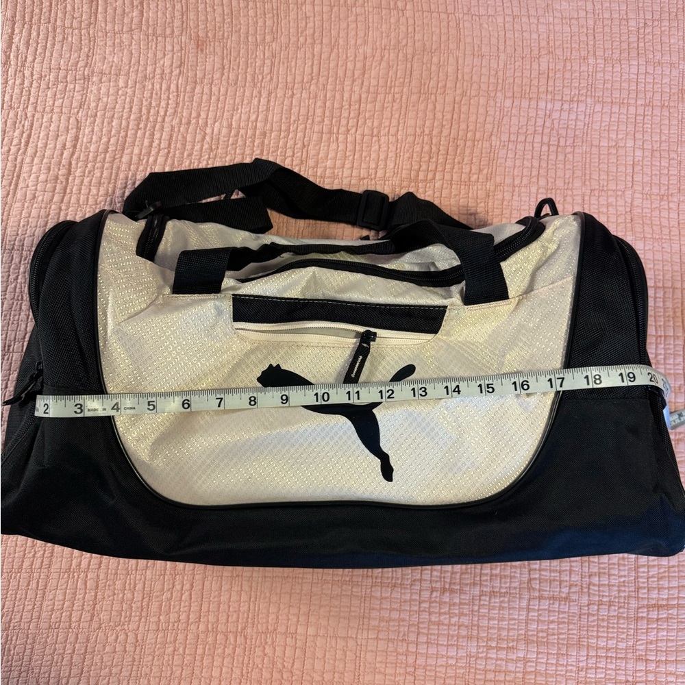 Puma Black and Light Pink Duffel Bag